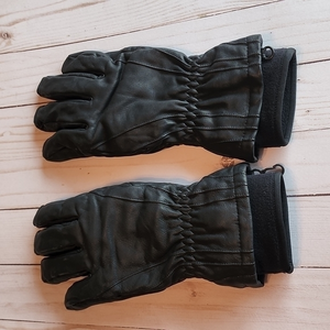 Primaloft leather‎ gloves lg snowglory